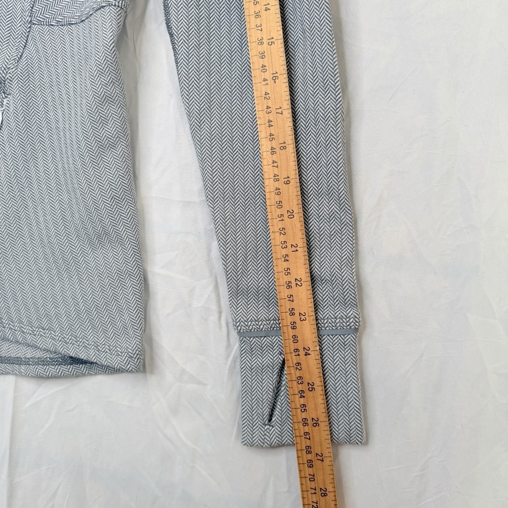 Lululemon Women's Kanto Catch Me 1/2 Zip Top Heather White Slate grey Size 8 - Picture 8 of 16